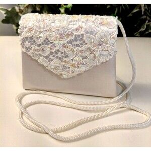 Vintage Lady Eleanor Purse Pearls, Rhinestones, Beaded Wedding Formal Party